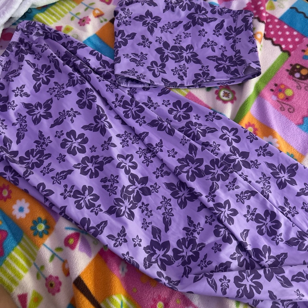 Purple Floral two piece set
